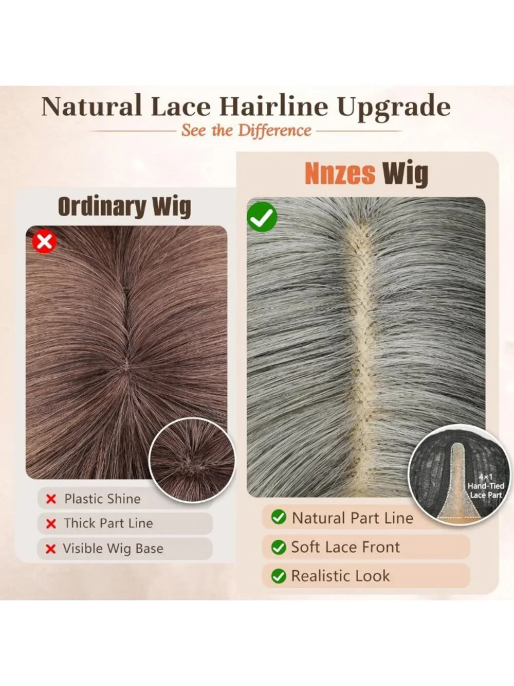 26-Inch Silver Gray Ombre Wavy Wig - Heat-Resistant, Natural Hairline, Curly
